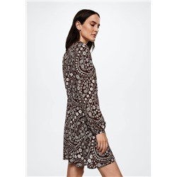 Vestido fluido estampado -  Mujer | MANGO OUTLET España