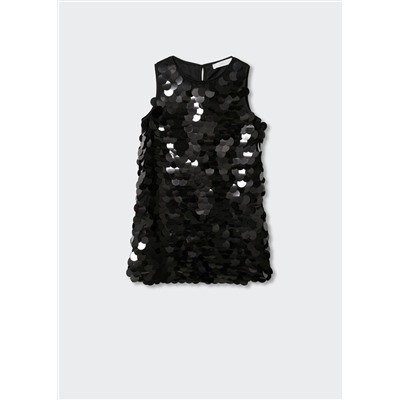 Vestido corto lentejuelas -  Niña | MANGO OUTLET España