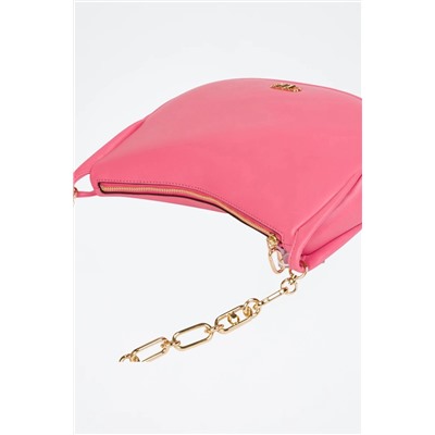 Bandolera de piel de cordero - Rosa