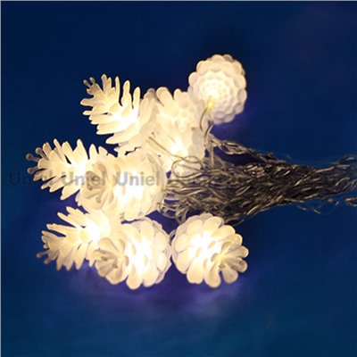 Нарушена упаковка!   Гирлянда LED Шишки (2.8м.) теплый Uniel ULD-S0280-020-DTA (9582)