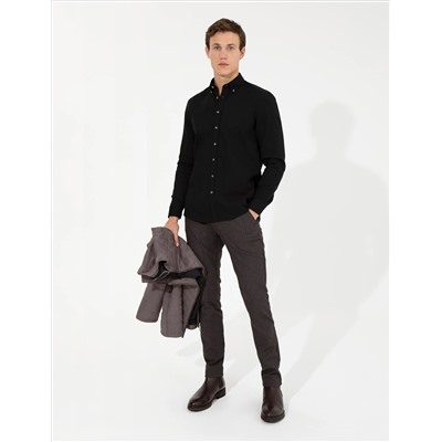 Brown Slim Fit Canvas Bloys
