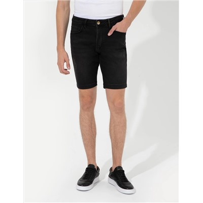 Anthracit Slim Fit Jean Shorts