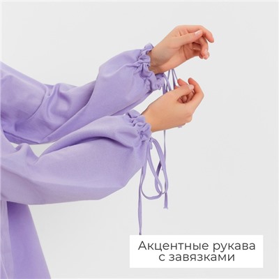 Комплект женский (блузка, шорты) MINAKU: Casual Collection цвет сиреневый, размер 46