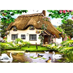 Алмазная мозаика/ подрамник/ полная выкладка/ круглые стразы/ 30х30см/ арт.GLC51519 УСАДЬБА