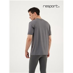 Футболка мужская Resport, размер 52, базовая, со вставками, серая