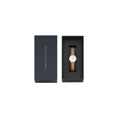 Reloj de cuarzo de acero Melrose 24 mm - Rosa dorado y blanco