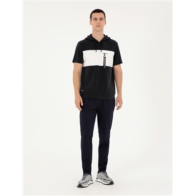Navy Blue Slim Fit Trade Close Six