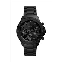 Reloj de cuarzo de acero - Negro