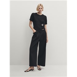 Pantalón popelín detalle pinzas