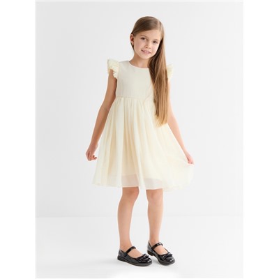 Платье для девочки, MINAKU :Party Dress, цвет молочный, рост 98 см