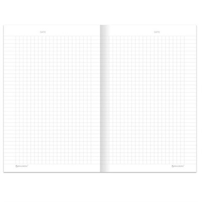 Блокнот А5 134х206 мм, 80 л., твёрдый, клетка, BRAUBERG "Minimal", сиреневый, 116440