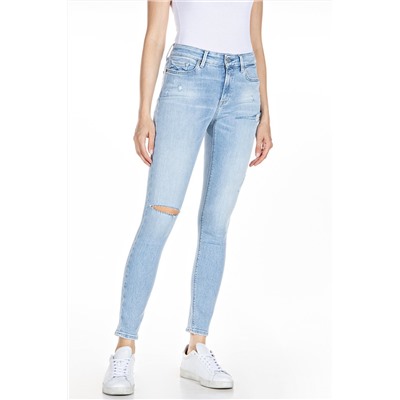 Vaquero skinny fit de tiro alto Luzien- Azul