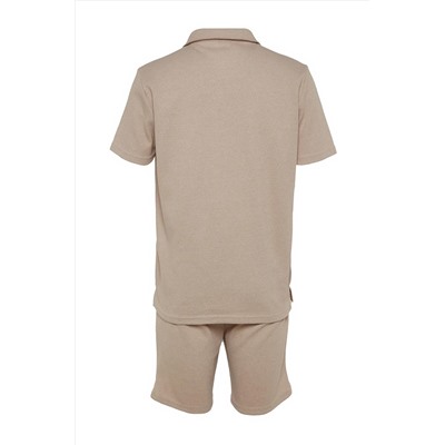 CAMEL REGUAL/NORMAL CUT TEXTURER TAGINGED TAGE COLLAR SET SET TMNSS23EM00003