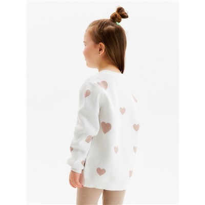 Джемпер детский KAFTAN Love, размер 34 (122-128 см), бежевый
