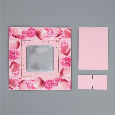 Коробка для конфет, кондитерская упаковка, 4 ячейки, «Present», 10.5 х 10.5 х 3.5 см