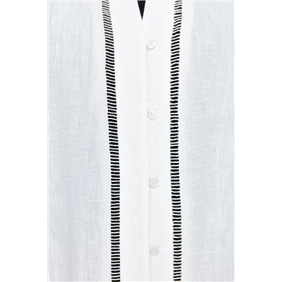 Белая v -neck nip tip the butte detailsed beach press tbbss24ah00100
