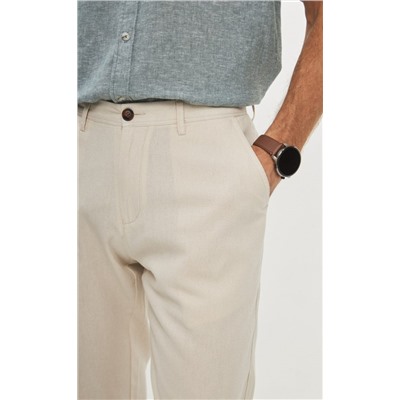 Брюки лен F211-0854 l.beige