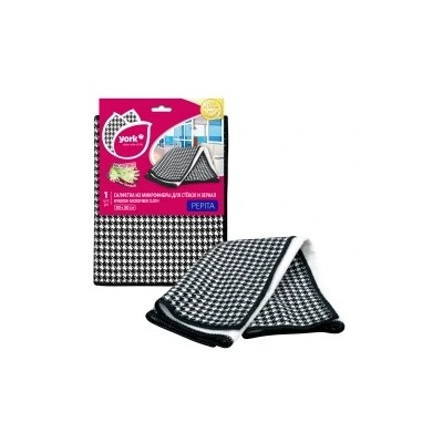 Салфетка Пепита 30*30 универсальная микрофибра York 26360
