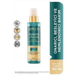 Жидкий крем для ухода за волосами Bioxcin Keratin & Argan Repair 150 мл для поврежденных и поврежденных волос