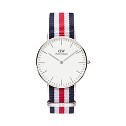 Reloj de cuarzo de poliéster Classic Canterbury - 36 mm - Azul, rojo y blanco