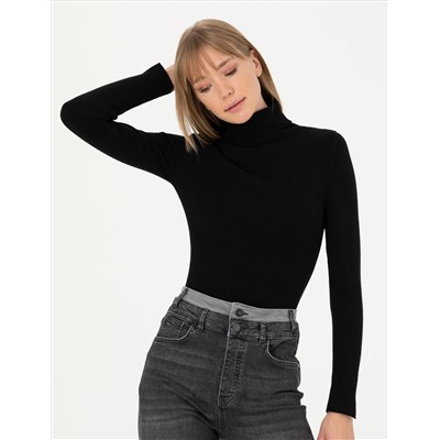 Черный бывший Slim Fit Fisherman воротник