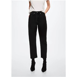 Jeans rectos tiro alto crop -  Mujer | MANGO OUTLET España