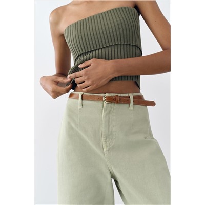 JEANS Z1975 WIDE LEG CROPPED TIRO ALTO CINTURÓN