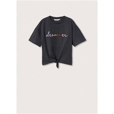 Camiseta estampada lazo -  Niña | MANGO OUTLET España
