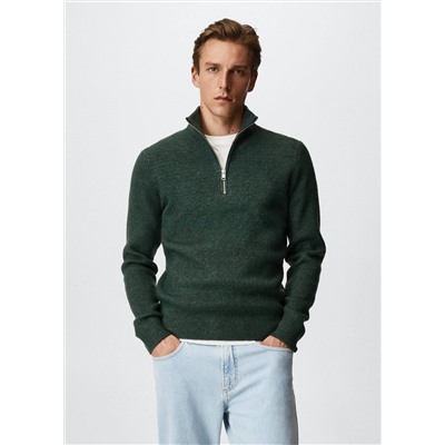 Jersey cuello perkins cremallera -  Hombre | MANGO OUTLET España