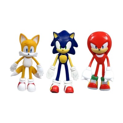 Детская игрушка с подвижными руками и ногами Super Soni*c Wire Doll ( набор 3 шт)