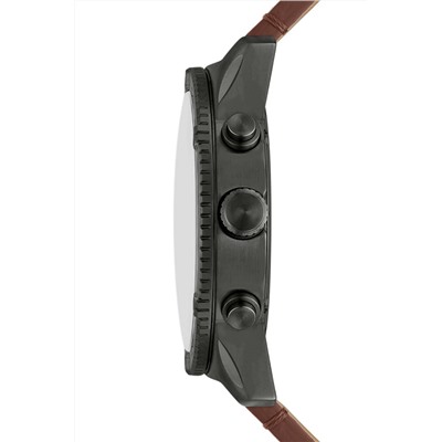 Reloj de cuarzo de piel - Marrón y antracita