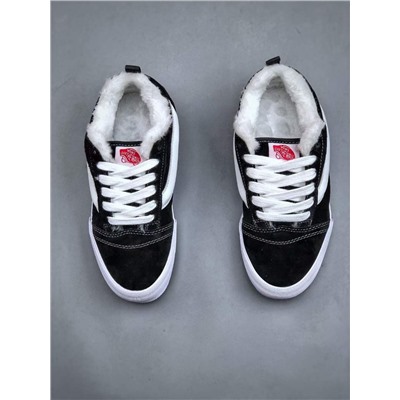 Утепленные кроссовки Van*s Vans official Knu Skool классические черно-белые плюс бархат