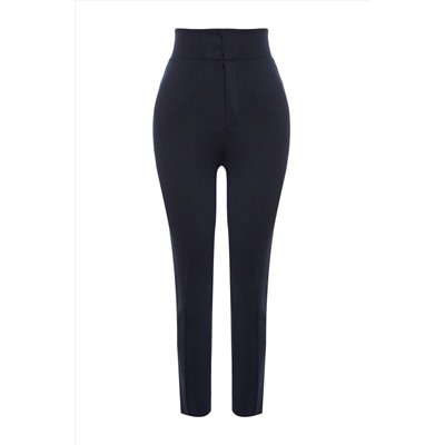 ВМС БЛИЧНЫЙ ПЕРЕДНАЯ ПЕРЕДЕЛА Высокая талия с красной талией Slim Slim Fit Толстые вязаные штаны Twoaw24pl00114