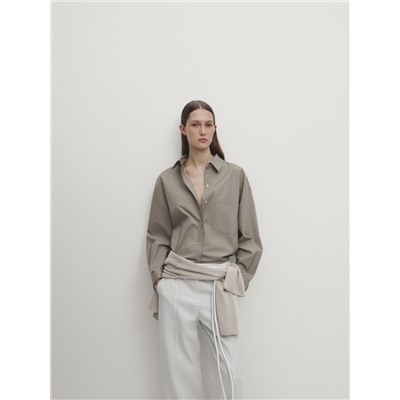 Pantalón fluido sarga con algodón y lyocell