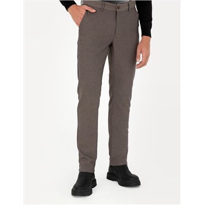 Brown Slim Fit Canvas Bloys