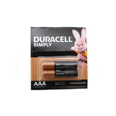 Батарейка Duracell LR03 BL-12 2х6 /уп.20/120/ мизинчиковая