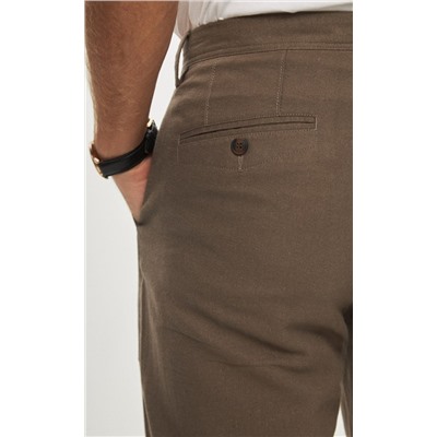 Брюки лен F211-0854 l.brown