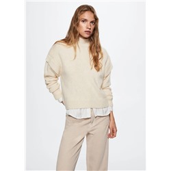 Jersey cuello alto detalle hombros -  Mujer | MANGO OUTLET España