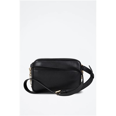 Bandolera de piel - Negro