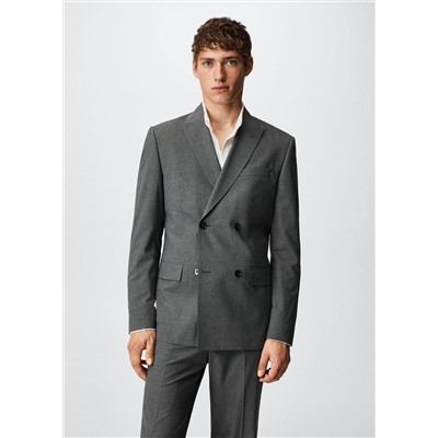 Americana traje slim fit cruzada -  Hombre | MANGO OUTLET España