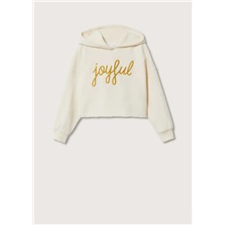Sudadera mensaje bordado -  Niña | MANGO OUTLET España