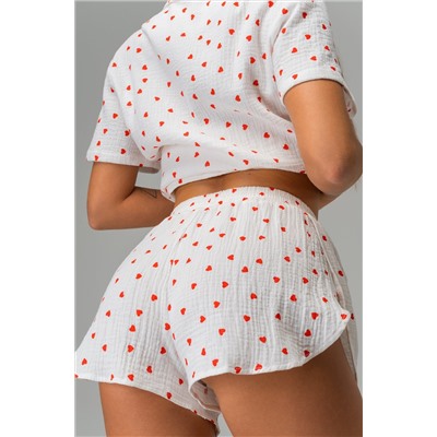 Женская пижама с шортами из муслина Happyfox