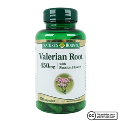 Nature's Bounty Корень валерианы с пассифлорой 450 мг 100 капсул