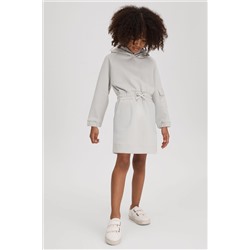 Reiss Rhonda Hybrid Jersey Hooded Dress