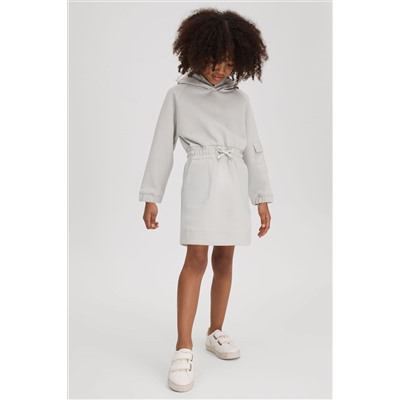 Reiss Rhonda Hybrid Jersey Hooded Dress