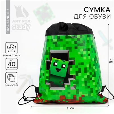 Мешок для обуви «Гейм» полиэстер, размер 30×40 см