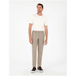 Светло -коричневый бывший. Тканевые штаны Slim Fit