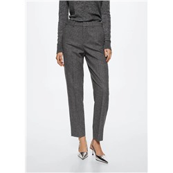 Pantalón traje slim fit lana -  Mujer | MANGO OUTLET España