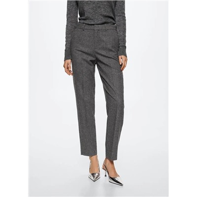 Pantalón traje slim fit lana -  Mujer | MANGO OUTLET España
