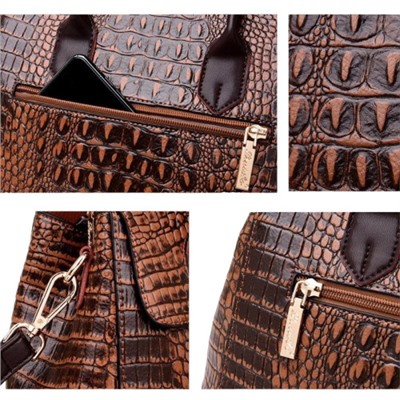 Женская кожаная сумка 3049 BROWN